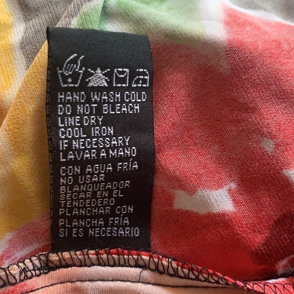 Vintage 🧚♀️Scarlett multicolour floral short sleeve midi dress size 8 - Picture 10 of 12